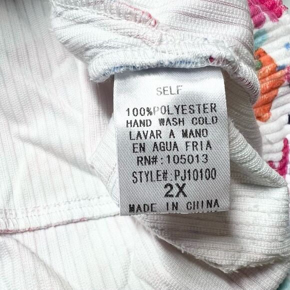 NWT Emily Wonder Corduroy Button Down Shacket Brush Stroke Print 2X - Picture 10 of 10